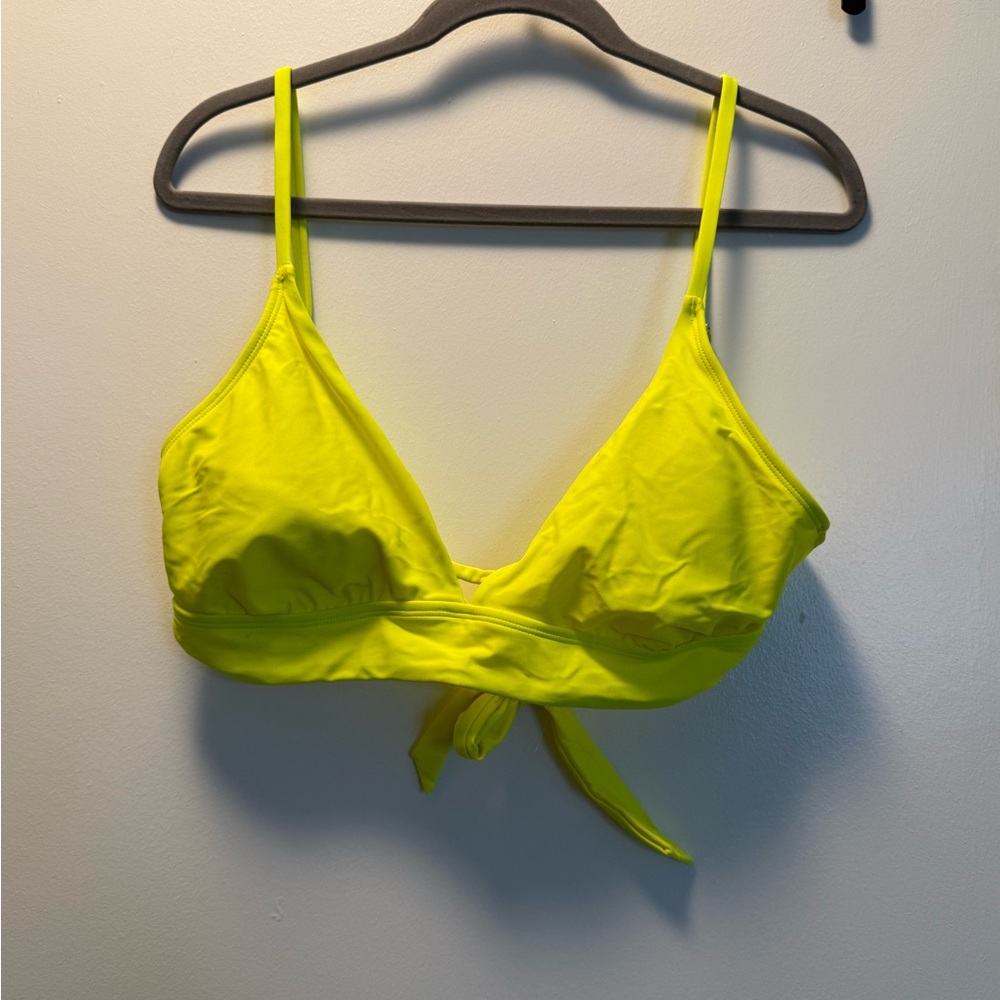No Boundaries Neon Yellow Bikini Top